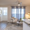 living room with couch coffee table and tv