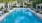 a swimming pool with palm trees